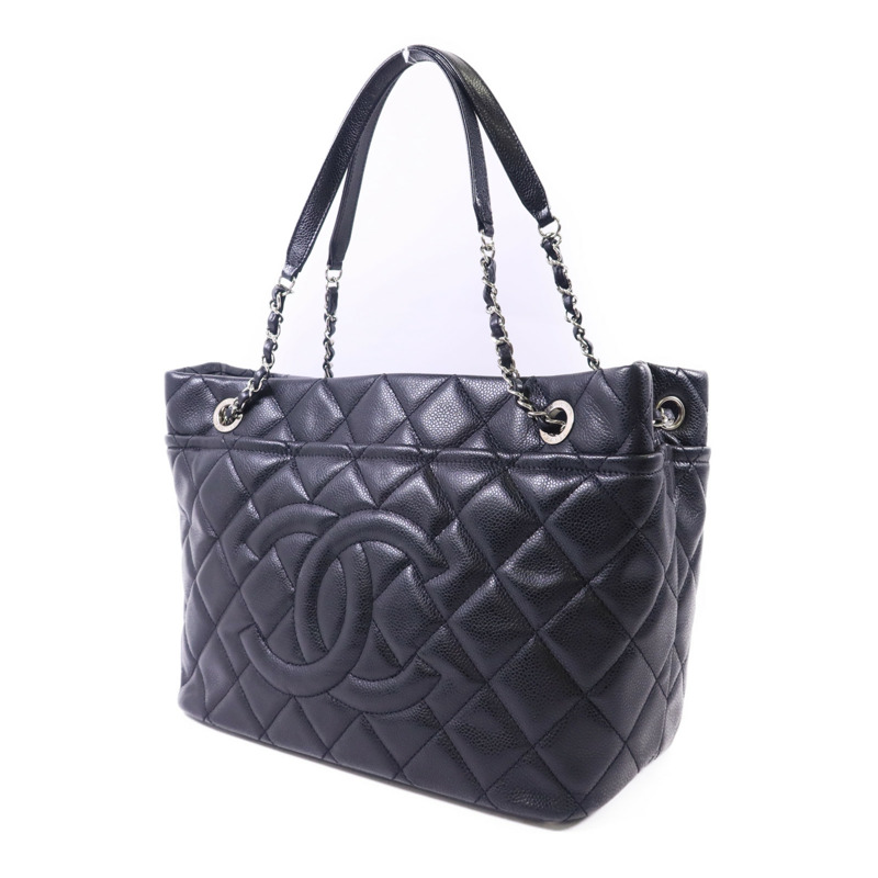 CHANEL 牛皮皮革Shoulder Bag銀扣鏈帶肩背袋-2