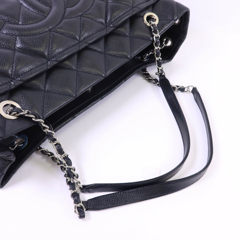 CHANEL 牛皮皮革Shoulder Bag銀扣鏈帶肩背袋-4