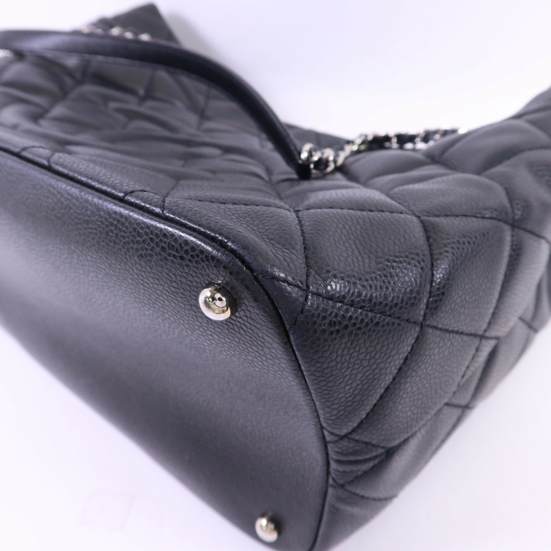 CHANEL 牛皮皮革Shoulder Bag銀扣鏈帶肩背袋-11