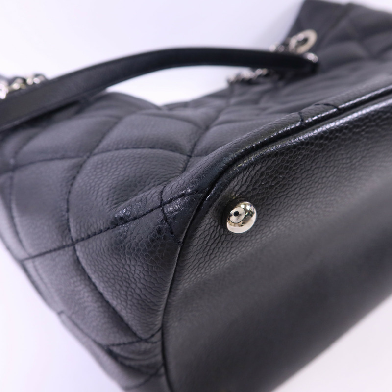 CHANEL 牛皮皮革Shoulder Bag銀扣鏈帶肩背袋-12