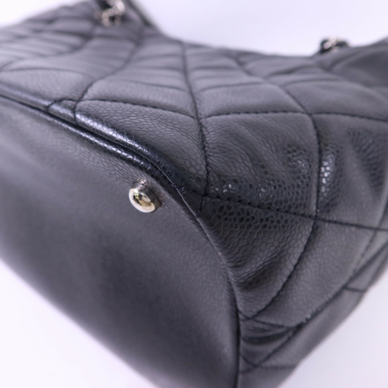 CHANEL 牛皮皮革Shoulder Bag銀扣鏈帶肩背袋-13