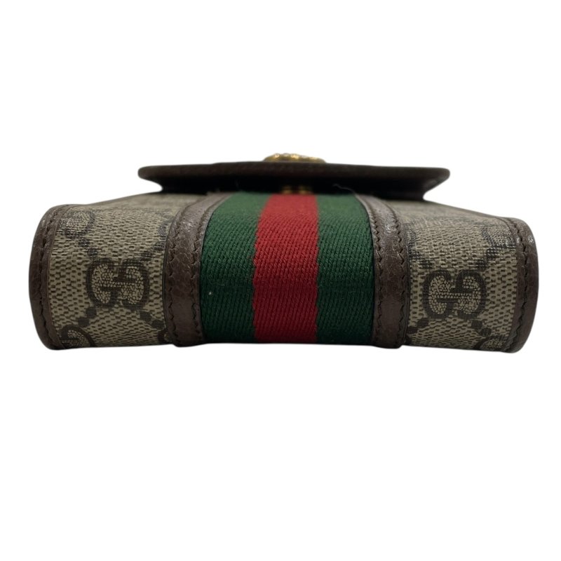 GUCCI 古馳 625757 側背手機包 GGSUPREME PVC帆布 老花 棕色系-3