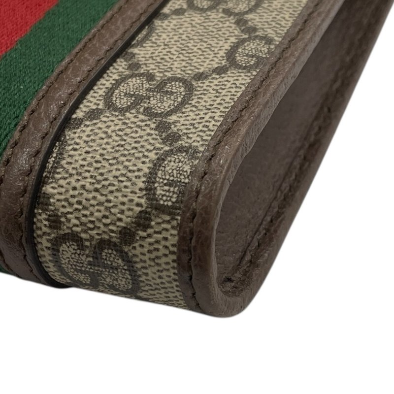 GUCCI 古馳 625757 側背手機包 GGSUPREME PVC帆布 老花 棕色系-7