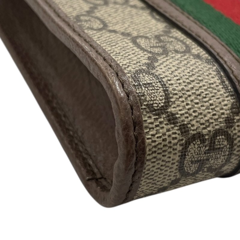 GUCCI 古馳 625757 側背手機包 GGSUPREME PVC帆布 老花 棕色系-8