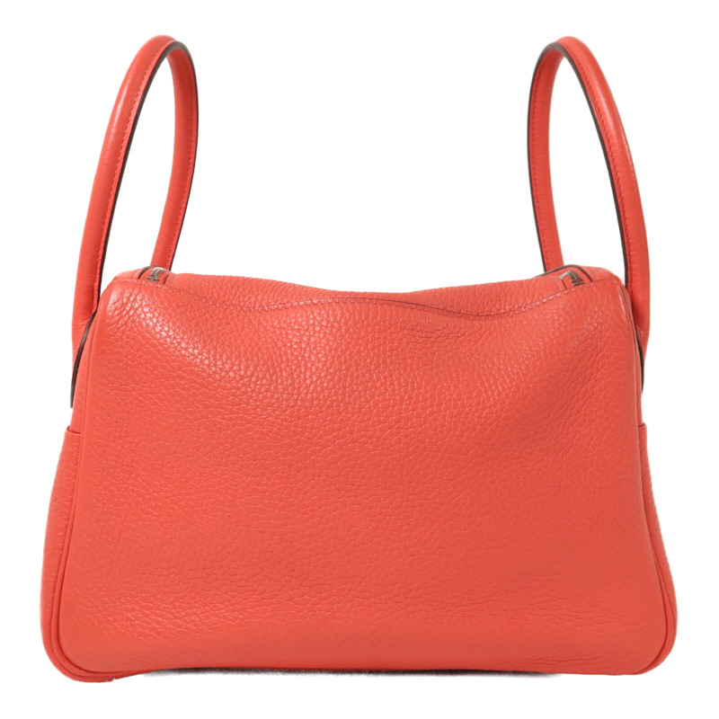 HERMES Clemence皮革Lindy 26銀扣手挽肩背兩用袋-1