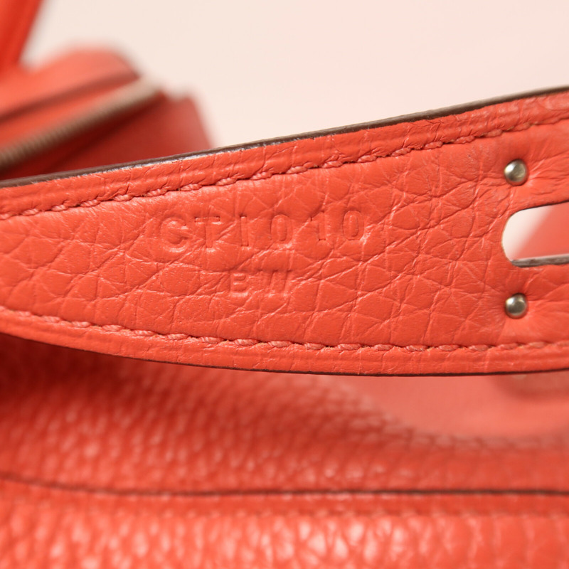 HERMES Clemence皮革Lindy 26銀扣手挽肩背兩用袋-6