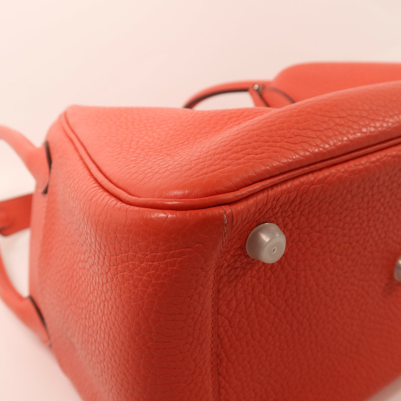 HERMES Clemence皮革Lindy 26銀扣手挽肩背兩用袋-8