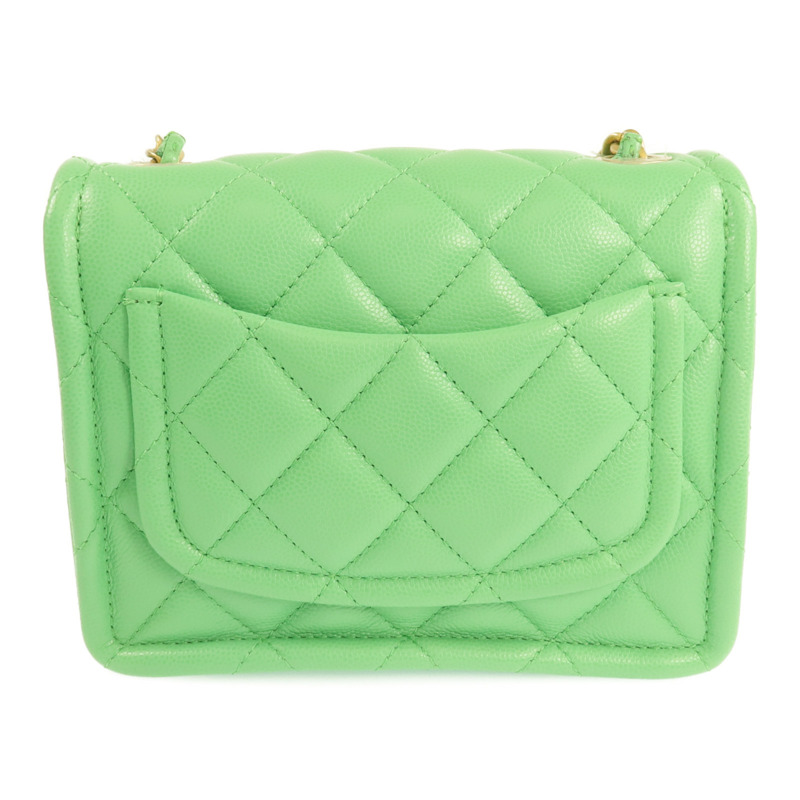 CHANEL 牛皮皮革Chain Shoulder金扣肩背包-2