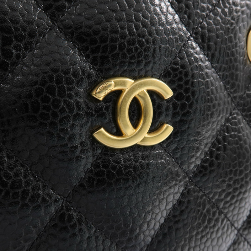 CHANEL 牛皮皮革Bowling Bag金扣肩背袋-8