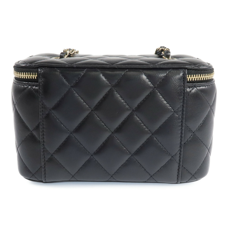 CHANEL 羊皮皮革Vanity Case金扣鏈帶肩背袋-2