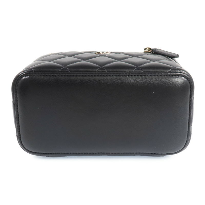 CHANEL 羊皮皮革Vanity Case金扣鏈帶肩背袋-3