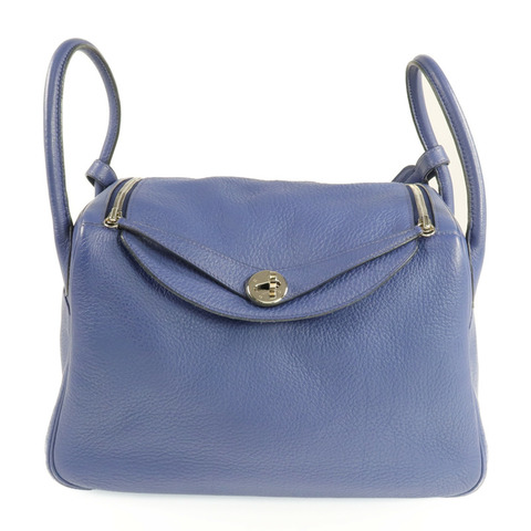 HERMES Clemence皮革Lindy 30銀扣肩背袋