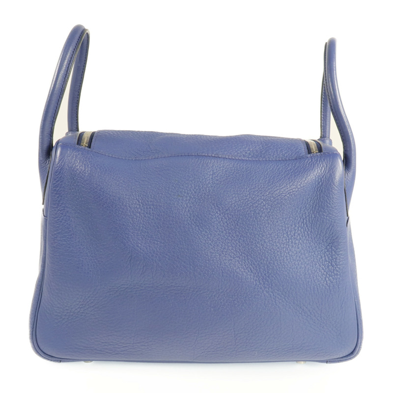 HERMES Clemence皮革Lindy 30銀扣肩背袋-2