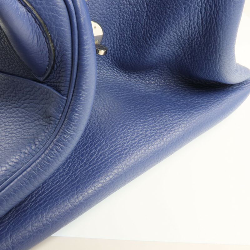 HERMES Clemence皮革Lindy 30銀扣肩背袋-12