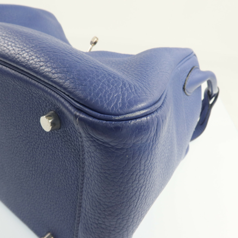 HERMES Clemence皮革Lindy 30銀扣肩背袋-15