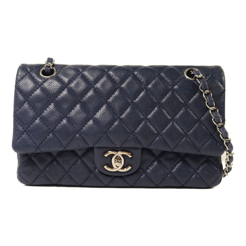 CHANEL 牛皮皮革Classic 25銀扣鏈帶肩背袋