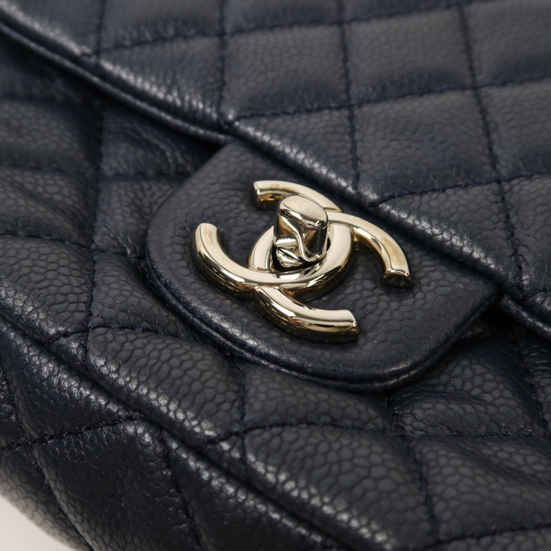 CHANEL 牛皮皮革Classic 25銀扣鏈帶肩背袋-14