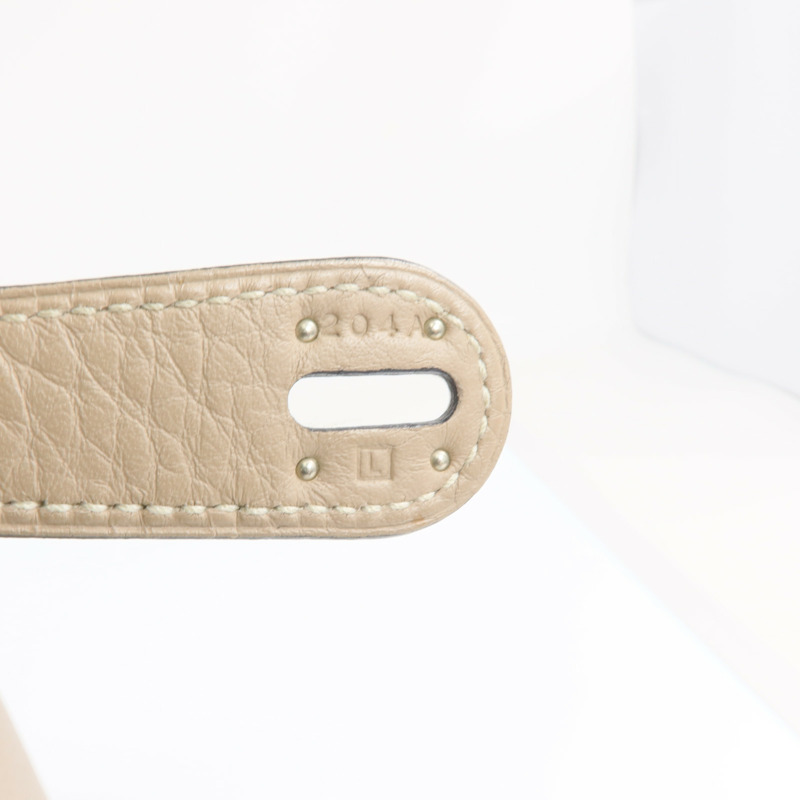 HERMES Clemence皮革Lindy 30銀扣肩背袋-6