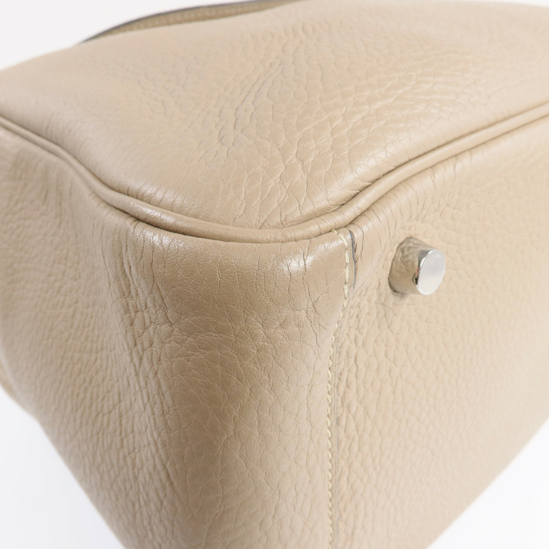 HERMES Clemence皮革Lindy 30銀扣肩背袋-10