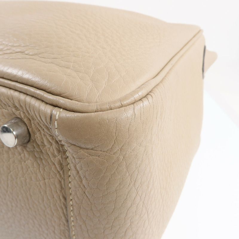 HERMES Clemence皮革Lindy 30銀扣肩背袋-11