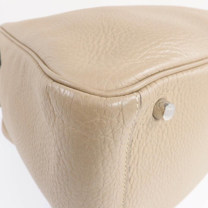 HERMES Clemence皮革Lindy 30銀扣肩背袋-12