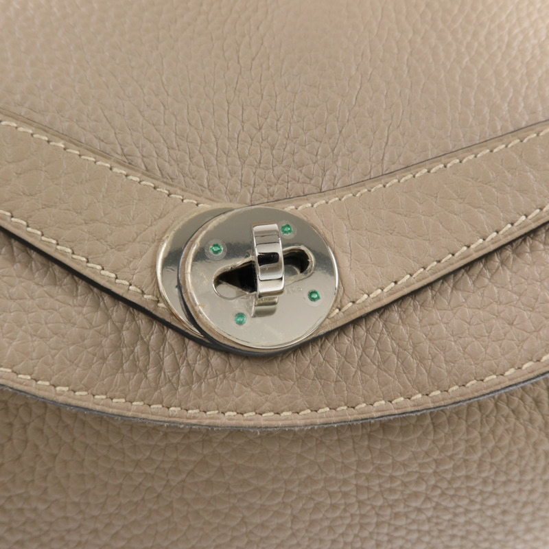 HERMES Clemence皮革Lindy 30銀扣肩背袋-13