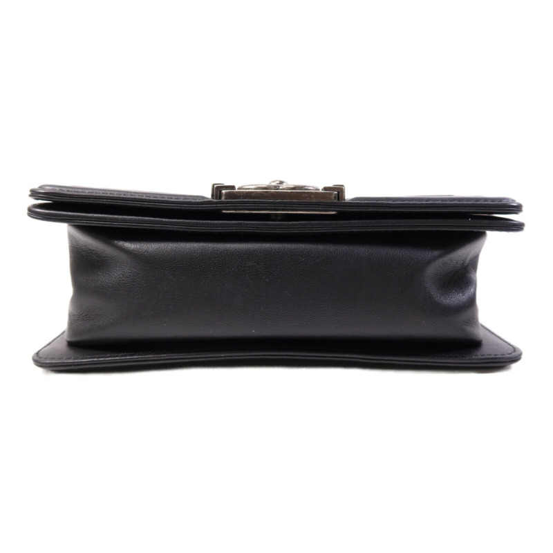 CHANEL 羊皮皮革Boy 20銀扣鏈帶肩背袋-3