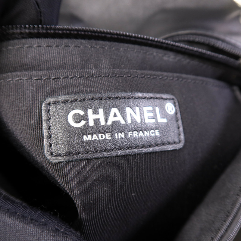 CHANEL 牛皮皮革Chain Shoulder Bag銀扣鏈帶肩背袋-5