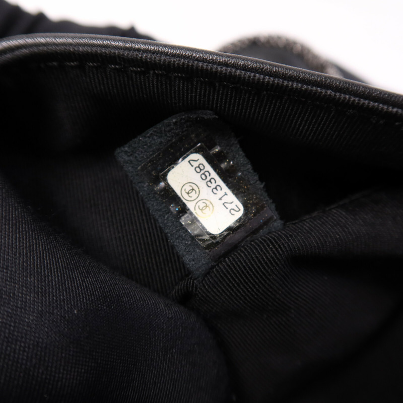 CHANEL 牛皮皮革Chain Shoulder Bag銀扣鏈帶肩背袋-7