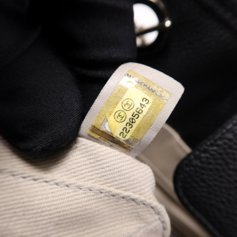 CHANEL 牛皮皮革Deauville Tote Bag銀扣手挽袋-7