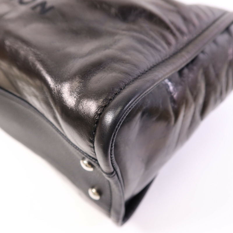 CHANEL 牛皮皮革Deauville Tote Bag銀扣手挽袋-10