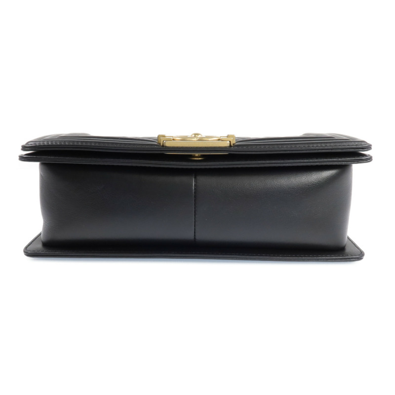 CHANEL 牛皮皮革Boy 25金扣鏈帶肩背袋-3