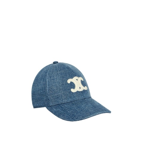 Celine 女士 TRIOMPHE UNION水洗色牛仔棒球帽S M L碼