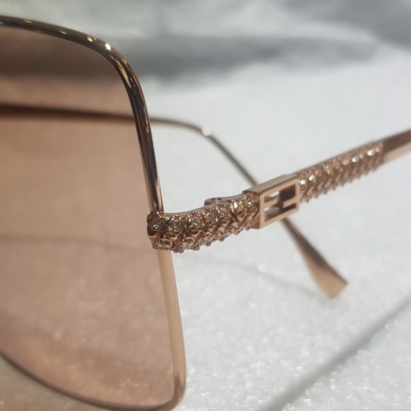 FENDI 水銀面 太陽眼鏡(玫瑰色)-4