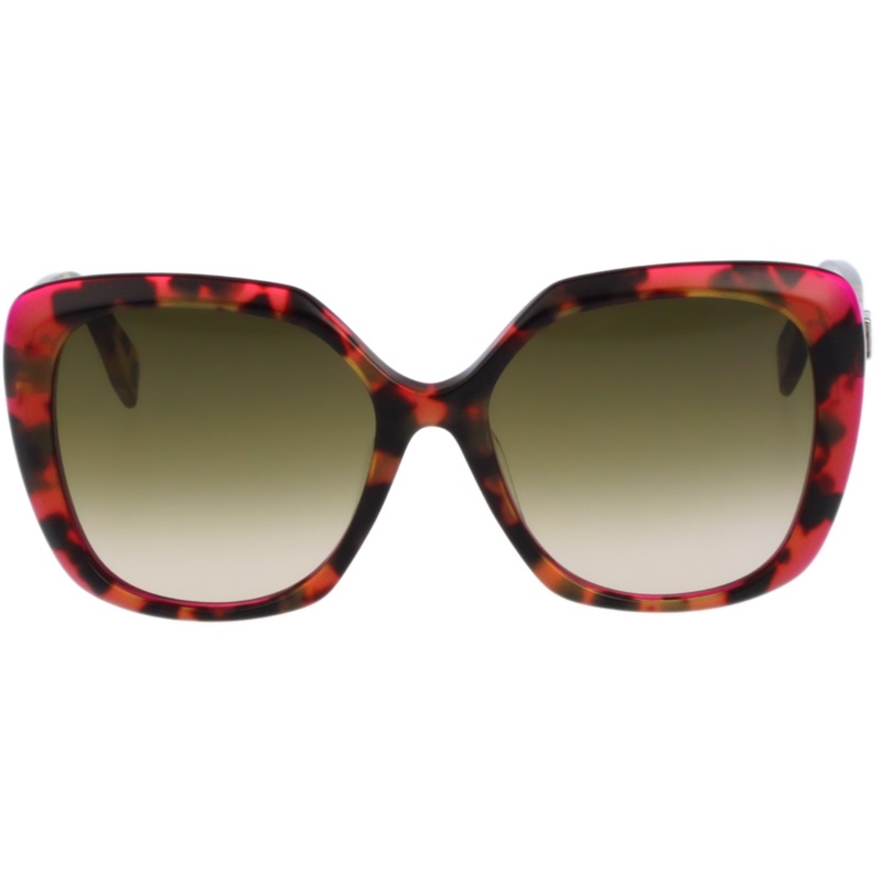 FENDI 時尚造型太陽眼鏡 (紅豹紋)-3