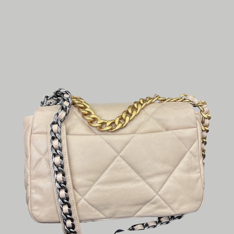 Chanel 19bag small 米色-2