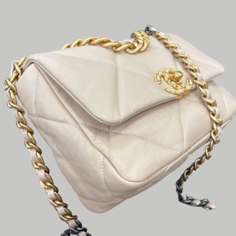 Chanel 19bag small 米色-4
