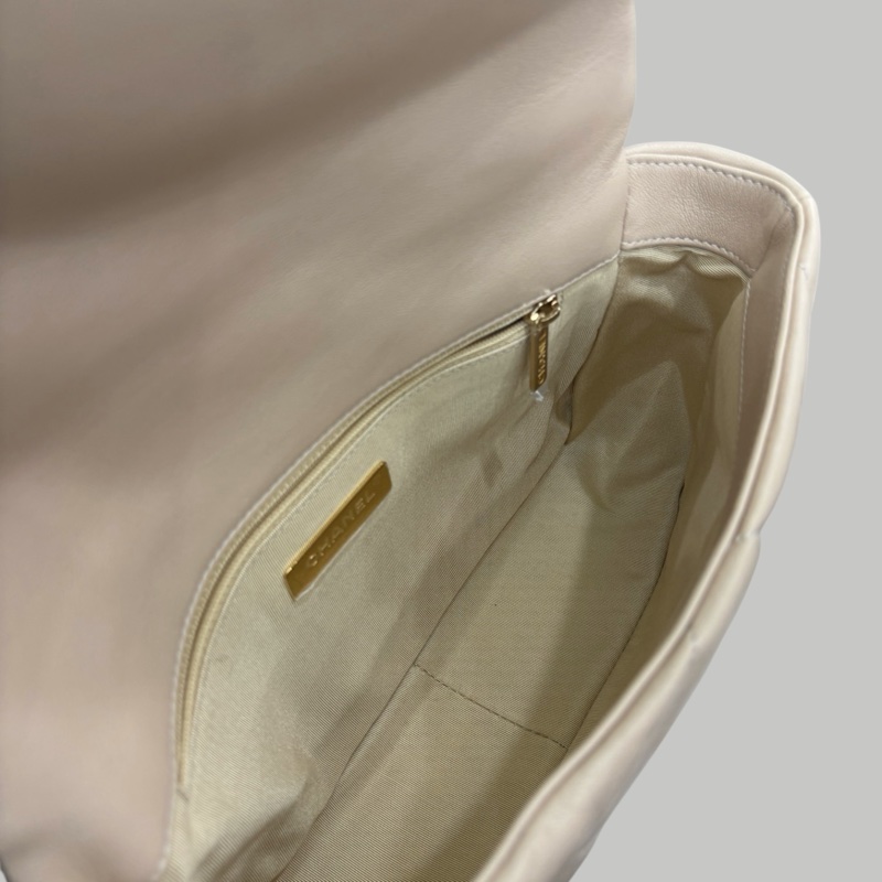 Chanel 19bag small 米色-7