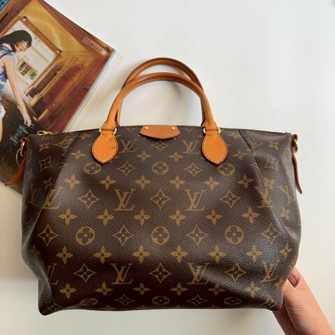 ✨超級大容量‼️不買會後悔  LV 經典老花前抓皺手提斜背包 GM