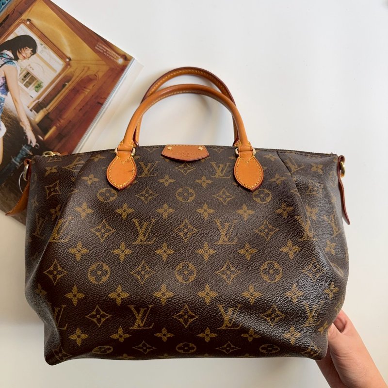 ✨超級大容量‼️不買會後悔  LV 經典老花前抓皺手提斜背包 GM-0