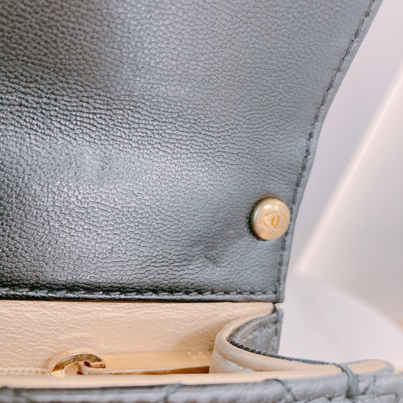 MS0520 CHANEL 香奈兒翻蓋式特別水晶字翻蓋式鏈帶包包CHIC ACRYLIC PEARL FLAP 19CM CALFSKIN-16
