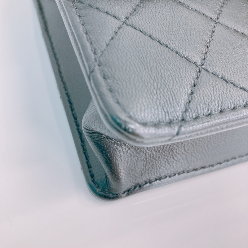 MS0520 CHANEL 香奈兒翻蓋式特別水晶字翻蓋式鏈帶包包CHIC ACRYLIC PEARL FLAP 19CM CALFSKIN-30