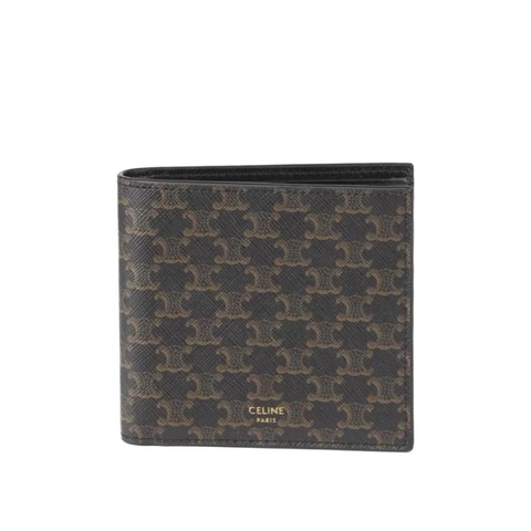 Celine 男士 老花徽標雙折錢包均碼碼11cm*2.5cm*10cm