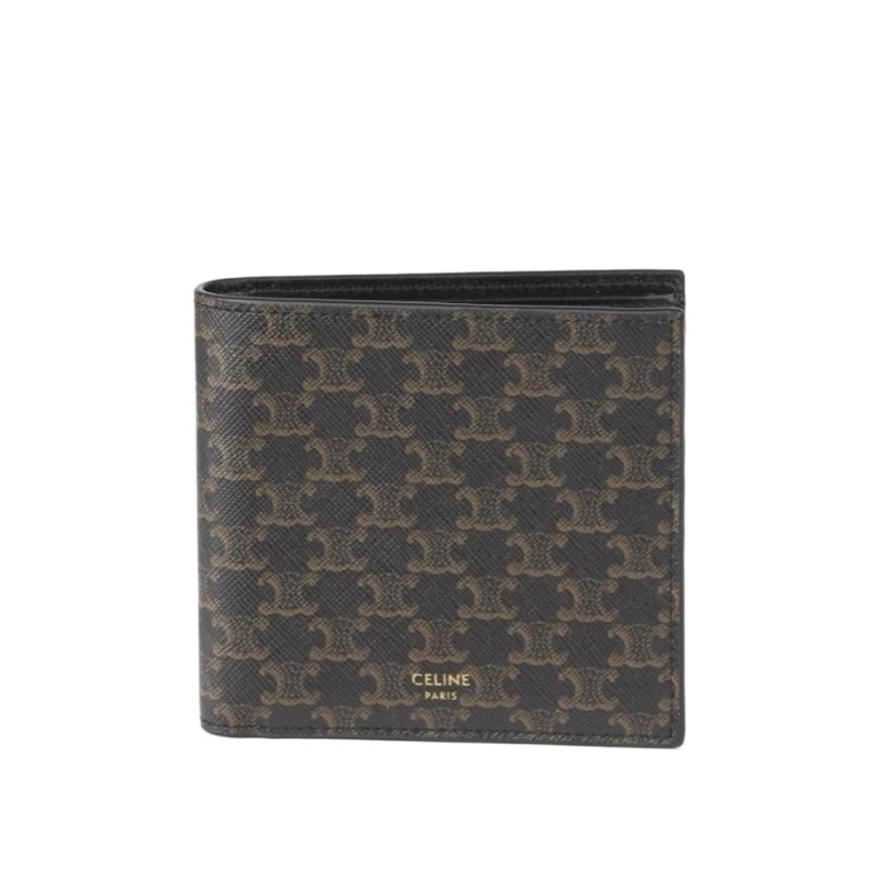 Celine 男士 老花徽標雙折錢包均碼碼11cm*2.5cm*10cm-0