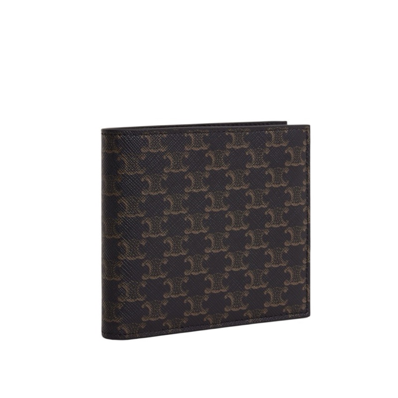 Celine 男士 老花徽標雙折錢包均碼碼11cm*2.5cm*10cm-1