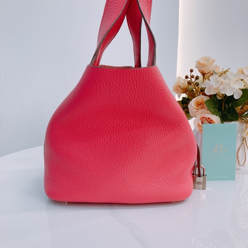 Ms0521 HERMES 香奈兒小號菜籃子手提包包PICOTIN 18 CLEMENCE 0D ROSE MEXICO-3