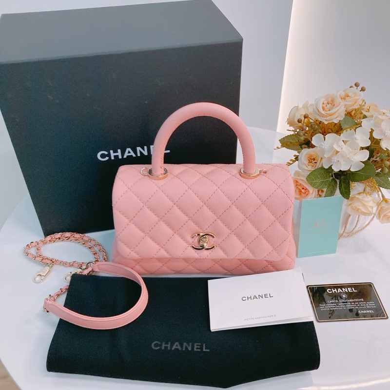 MS0522 CHANEL 香奈兒小號翻蓋式可可款兩用包包COCO HANDLE SMALL CAVIAR-11