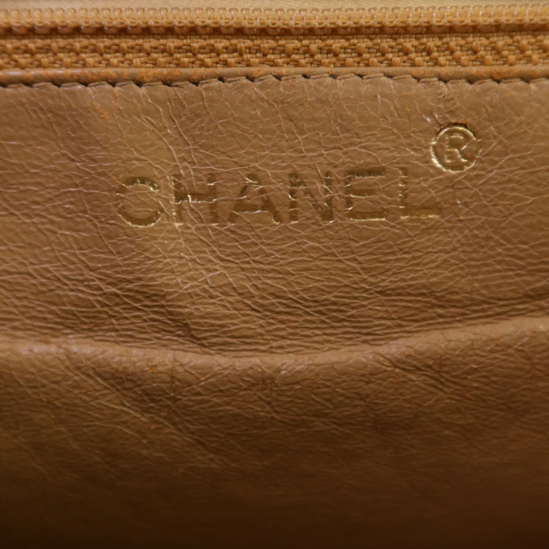 CHANEL 牛皮皮革Vintage Hand Bag金扣手挽袋-5