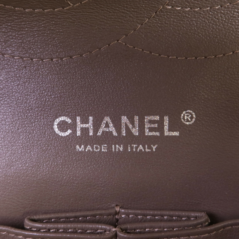 CHANEL 牛皮皮革Large Classic銀扣鏈帶肩背袋-4