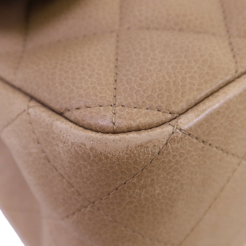 CHANEL 牛皮皮革Large Classic銀扣鏈帶肩背袋-9